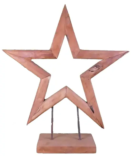 Product image of the product “Teak star (outlines) on a stand, in the sizes from 50 to 70cm ”